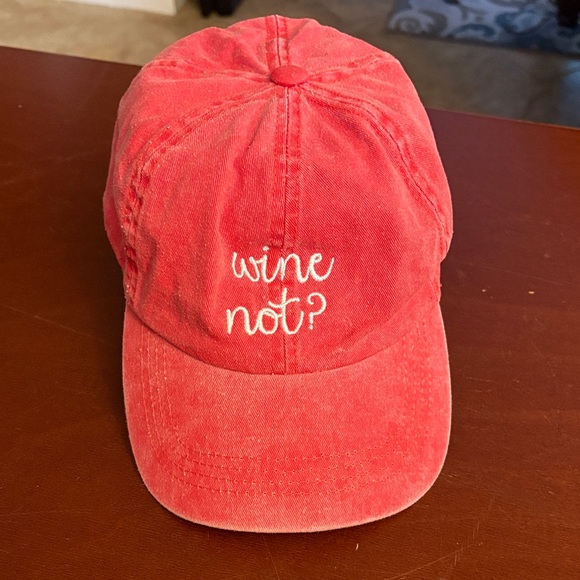David and Young Hat Baseball Adjustable Wine Drinking Red 'Wine Not?' - Picture 2 of 9